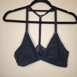 Aerie Women's Boho Blue Lace Bralette XL